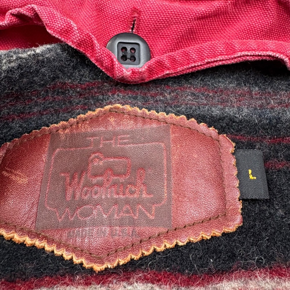 Woolrich Crimson Utility Jacket with Black Collar - Picture 6 of 8